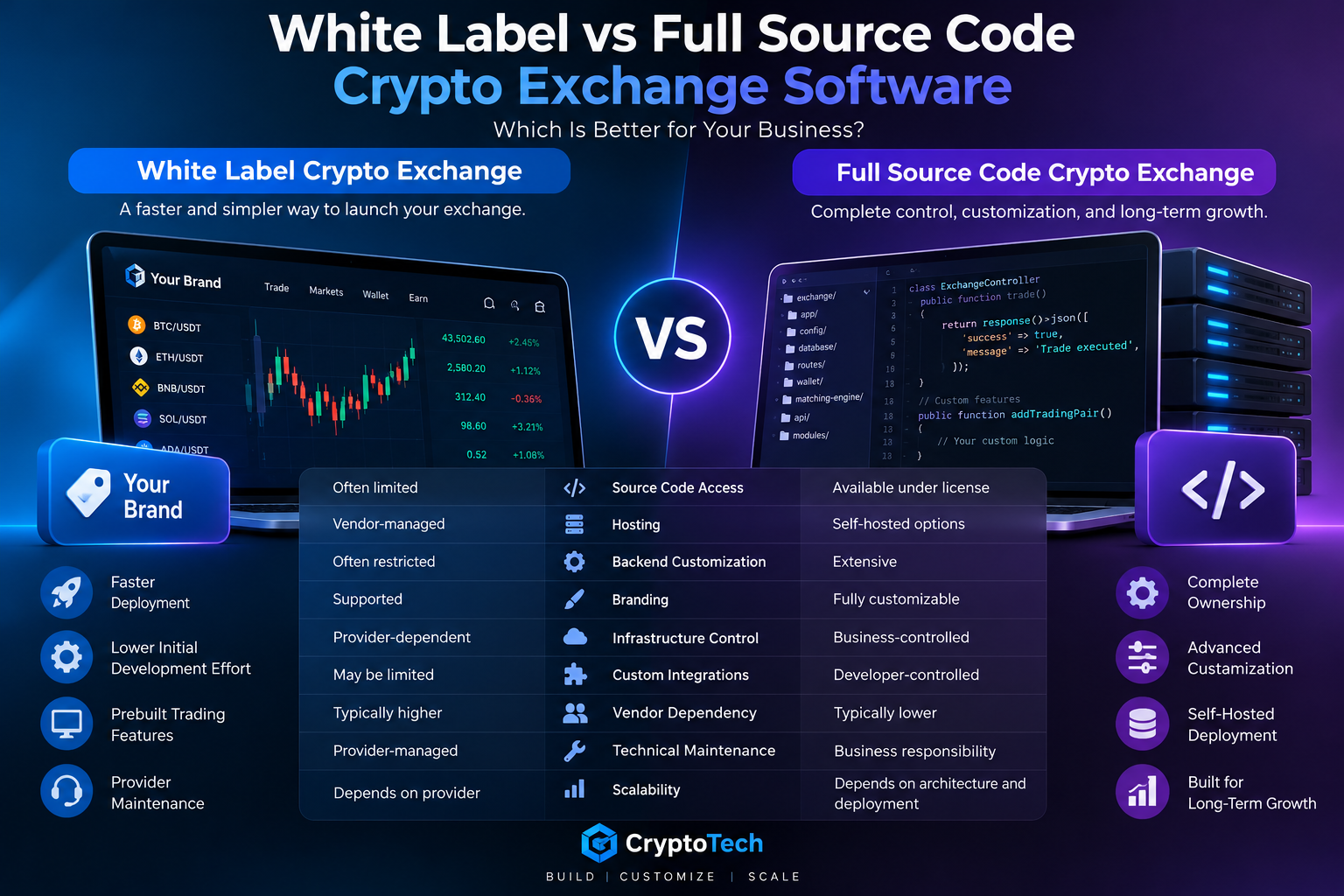 White Label vs Full Source Code Crypto Exchange